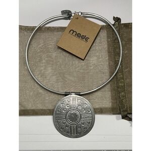 NWT MADE Tribal African Silver Tone Necklace Choker Kenyan Artisan UK fair trade